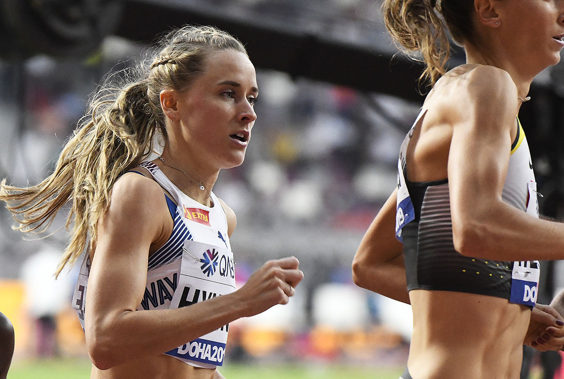 Hedda Hynne gikk lett videre til semifinalen på 800 m. (Foto: Bjørn Johannessen)