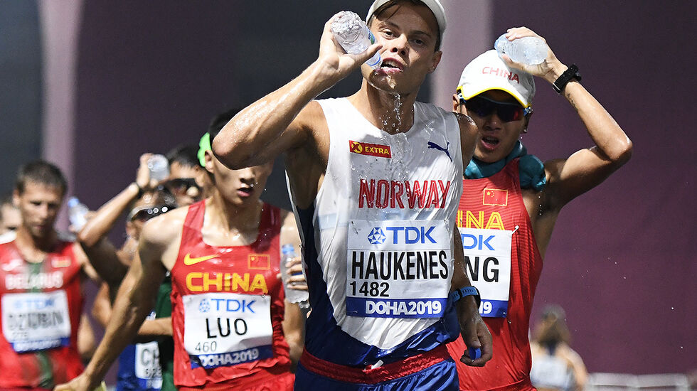 Varmen var en utfordring, men for Håvard Haukenes var det likevel teknikken som ble det største problemet. (Foto: Bjørn Johannessen)