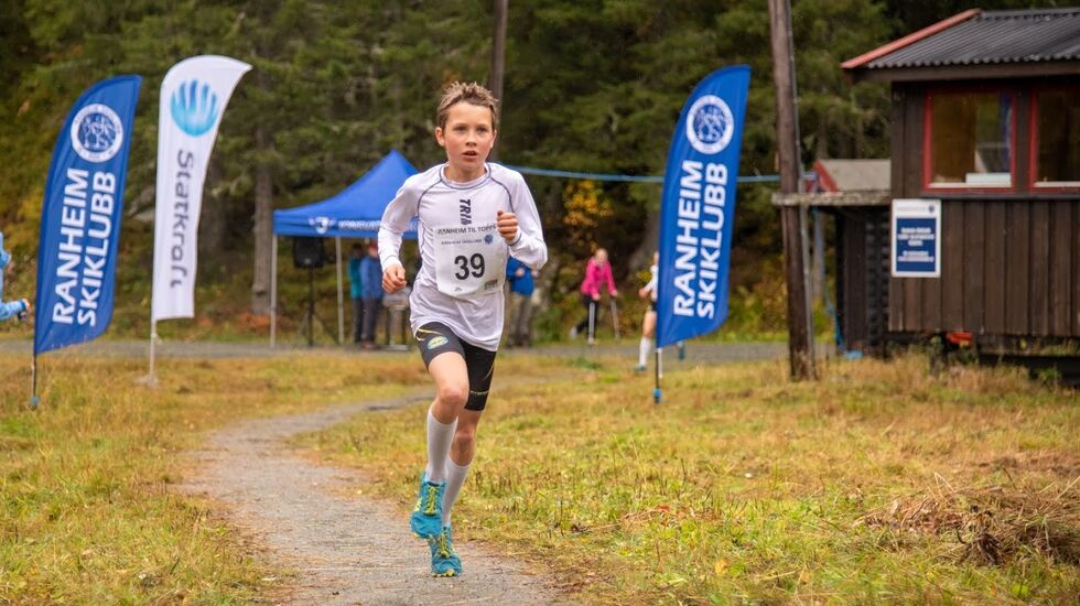 12 år gamle Sven Nevin fortsetter å imponere. I Ranheim til topps løp han inn til 4. plass totalt. (Foto: Ole-Petter Holmvassdal)
