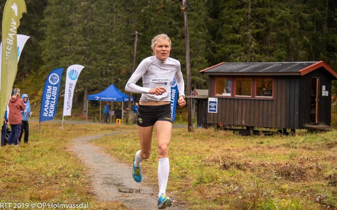 Anne Nevin var best i Birkebeinerløpet etter omregning etter veterantabellene. Bildet er fra Ranheim Opp  2019. (Foto: Ole-Petter Holmvassdal)