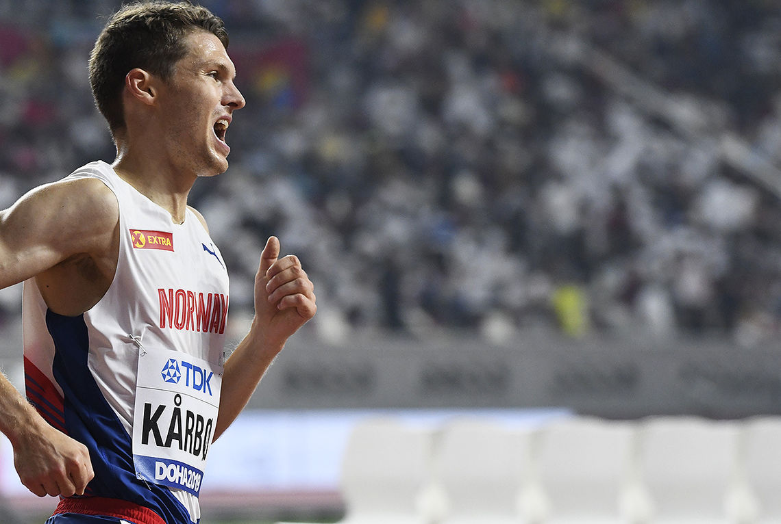 Tom Erling Kårbø løp sitt beste hinderløp hittil - da det gjaldt som mest i VM. (Foto: Bjørn Johannessen) 