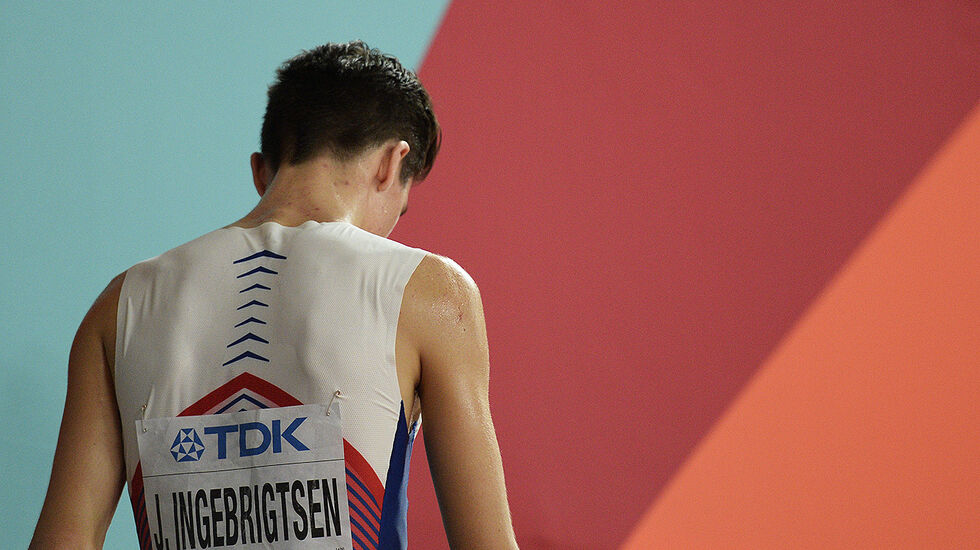 Jakob Ingebrigtsen forlot VM-stadion i Doha som en skuffa mann. (Foto: Bjørn Johannessen) 