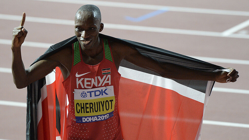 Timothy Cheriuyot ser ut til å trives i Doha, og han vant Diamond League-stevnet omtrent like enkelt som han tok VM-gull i samme by for to år siden. (Arkivfoto: Bjørn Johannessen) 