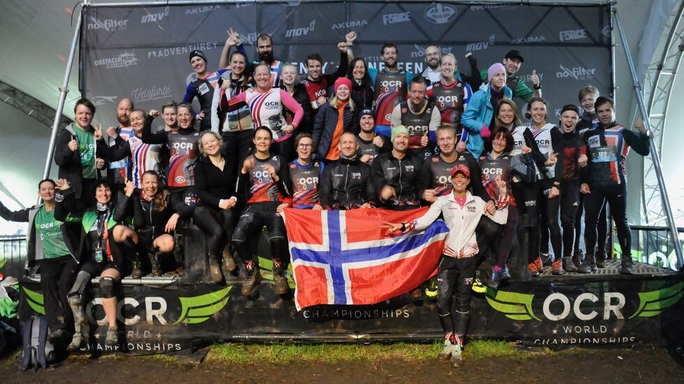 Hinderløp er nå en del av friidrettsforbundet. Bildet er fra VM i OCR i Kelvedon Hatch utenfor London høsten 2019. (Foto: Christine Meklenborg Salvesen)