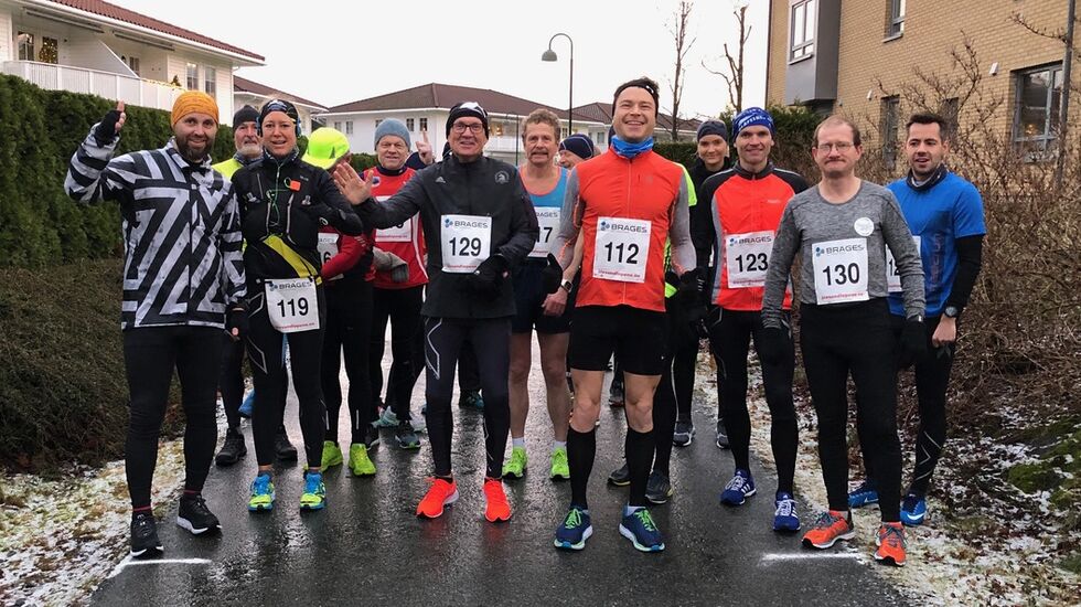 Startfeltet på Ålesund Nyttårsmaraton 2018