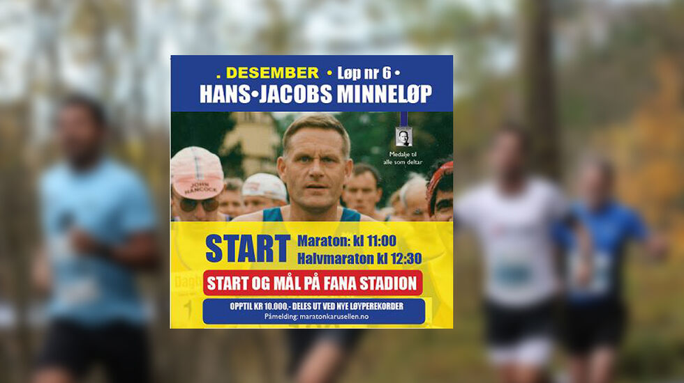 Hans Jacobs Minneløp blir årets siste løp i Maratonkarusellen i Bergen