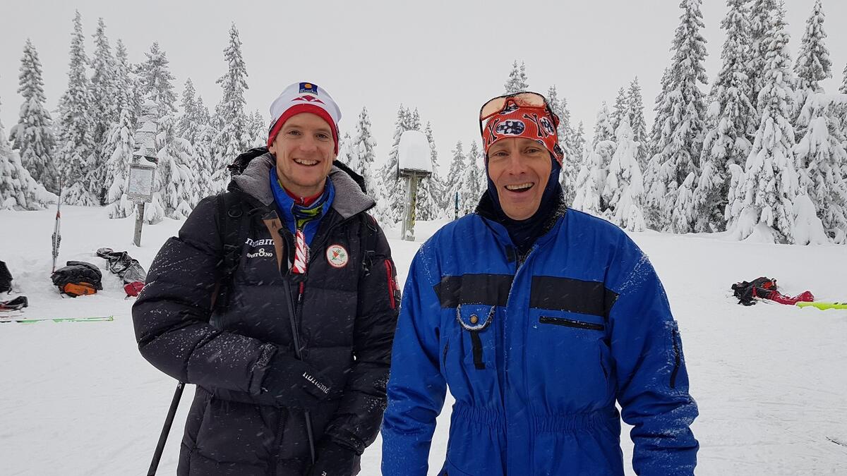 Lars Hol Moholdt og helgens l¢ypelegger Erlend Slokvik