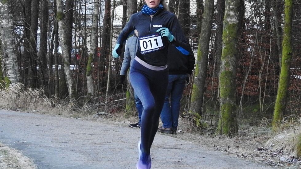 Amalie Sæten imponerte med suveren seier og suveren løyperekord i Mandal 3. juledag. (Foto: Ivar Gogstad)