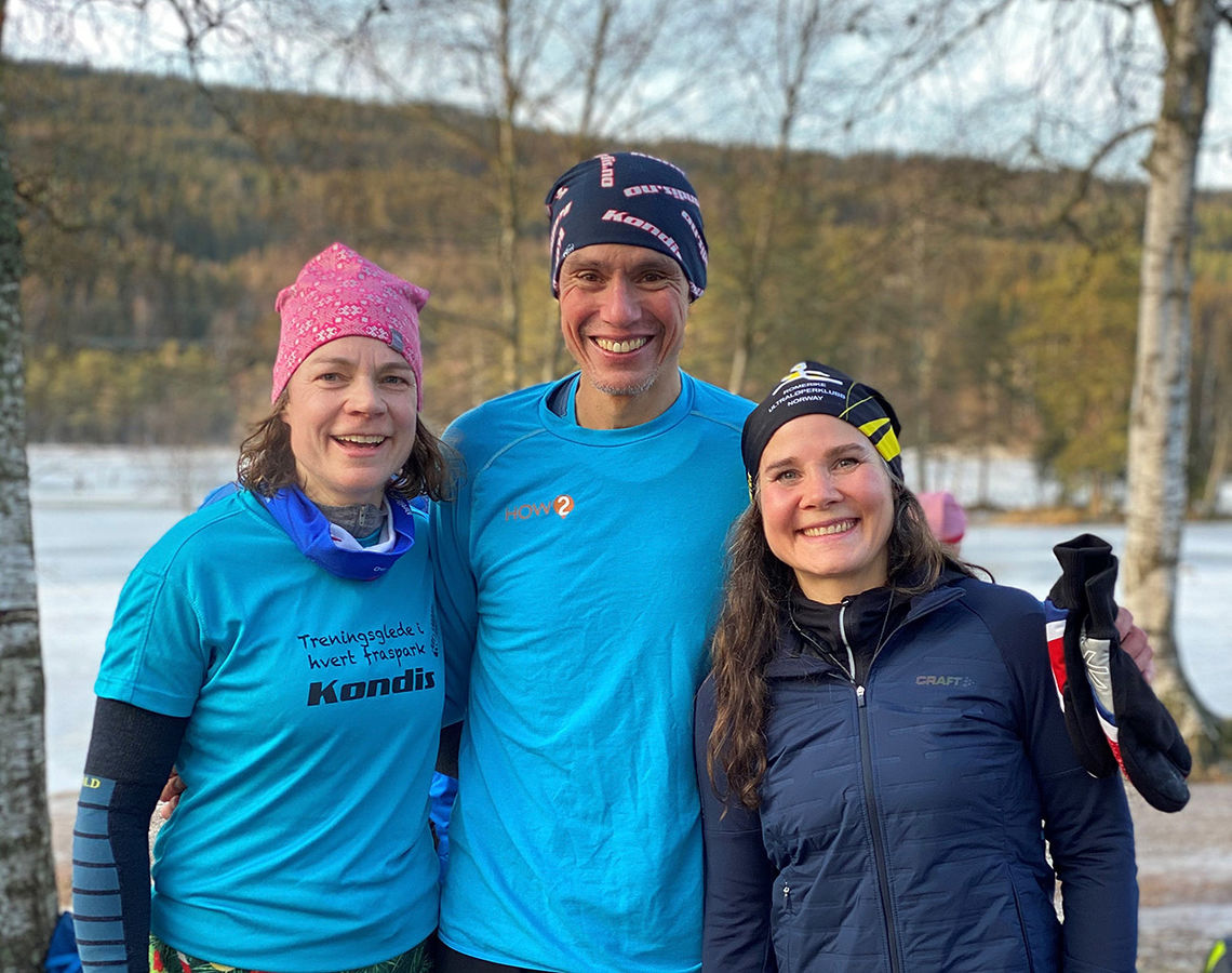 Marianne Johansen, Tim Bennett og Jenny Midbjer hadde alle stor glede av å være med på Nyttårsløpet rundt Sognsvann. (Foto: privat)