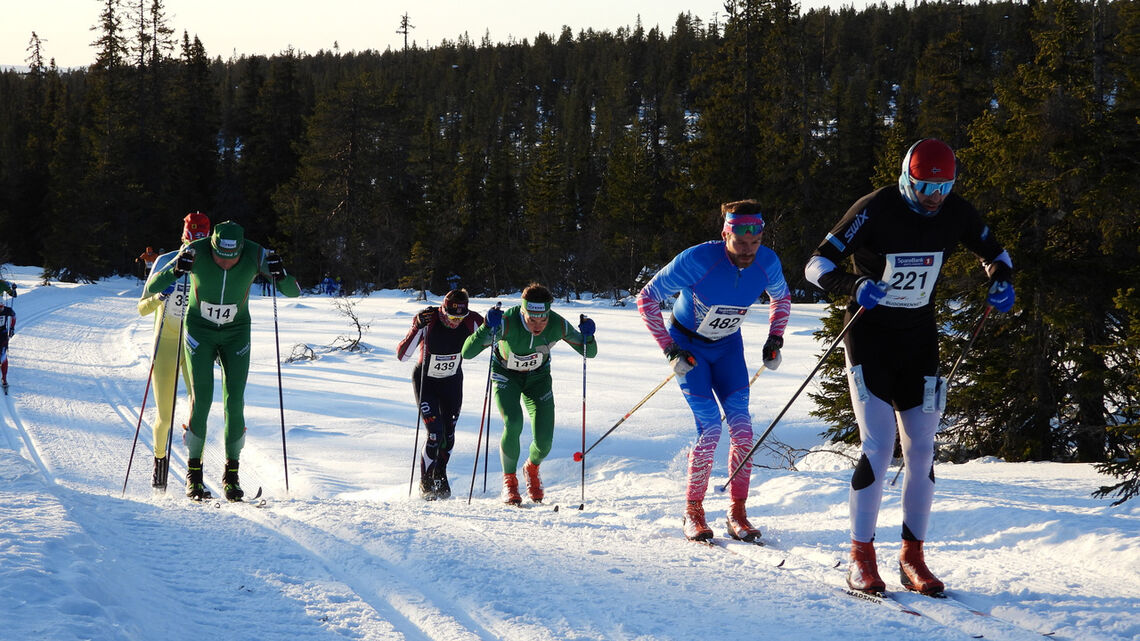 Fra Budorrennet som med 495 løpere satte rekord i antall fullførende den første helga i januar. (Foto: Stein Arne Negård)
