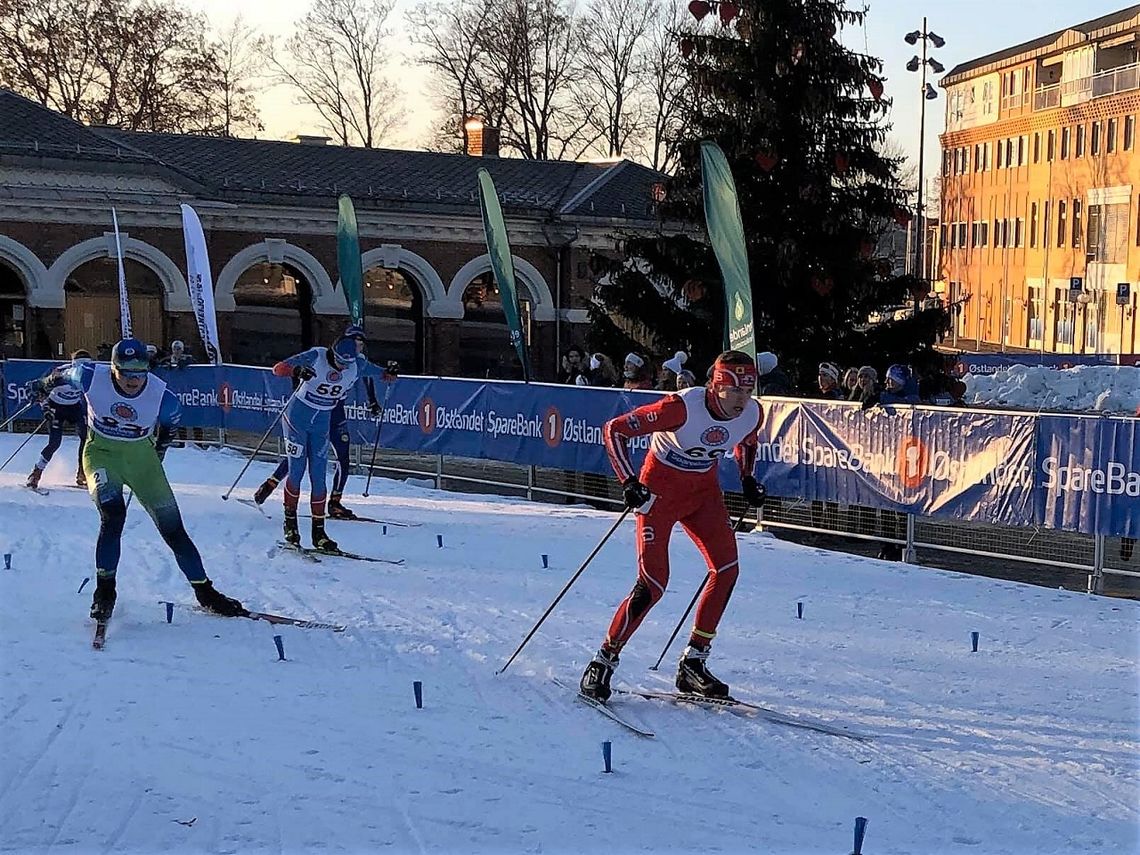 Fra finalen for menn junior/senior der Audun Nordaas, Strandbygda IL tok teten fra start og beholdt den til mål. (Foto fra Strandbygda Ski's facebookside)