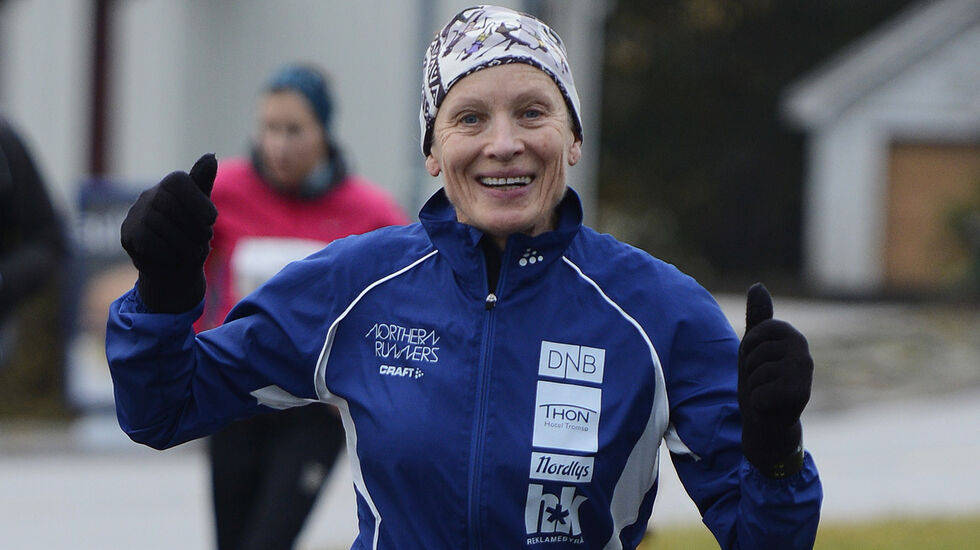 Ingunn Ytrehus under Halden Ultraintervall (8x10 km på 24 timer) i 2012. (Foto: Bjørn Johannessen)
