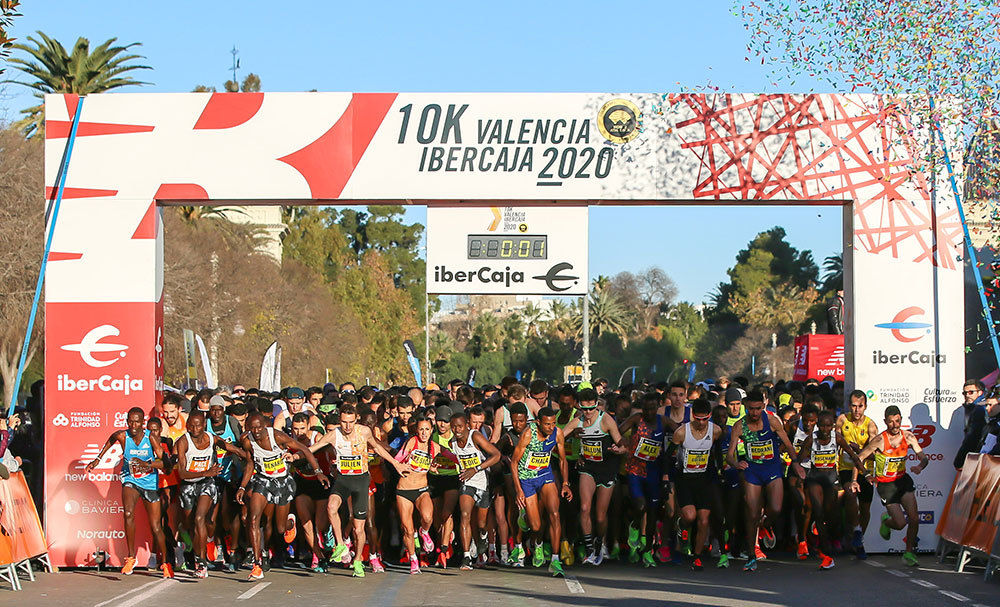 Fra starten på rekordraske 10K Valencia Ibercaja. (Arrangørfoto)