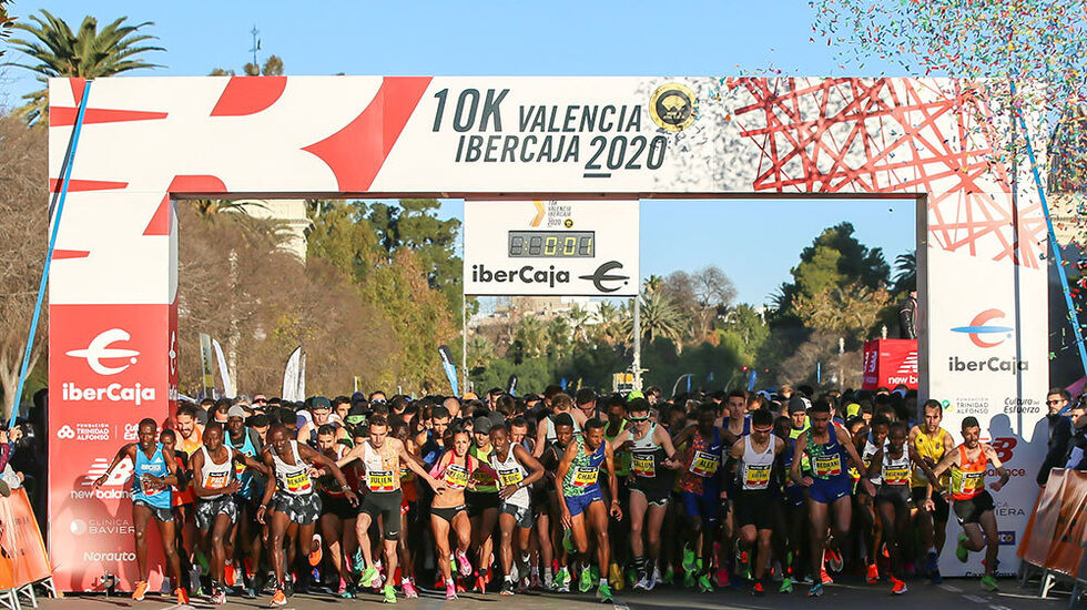 Fra starten på rekordraske 10K Valencia Ibercaja. (Arrangørfoto)