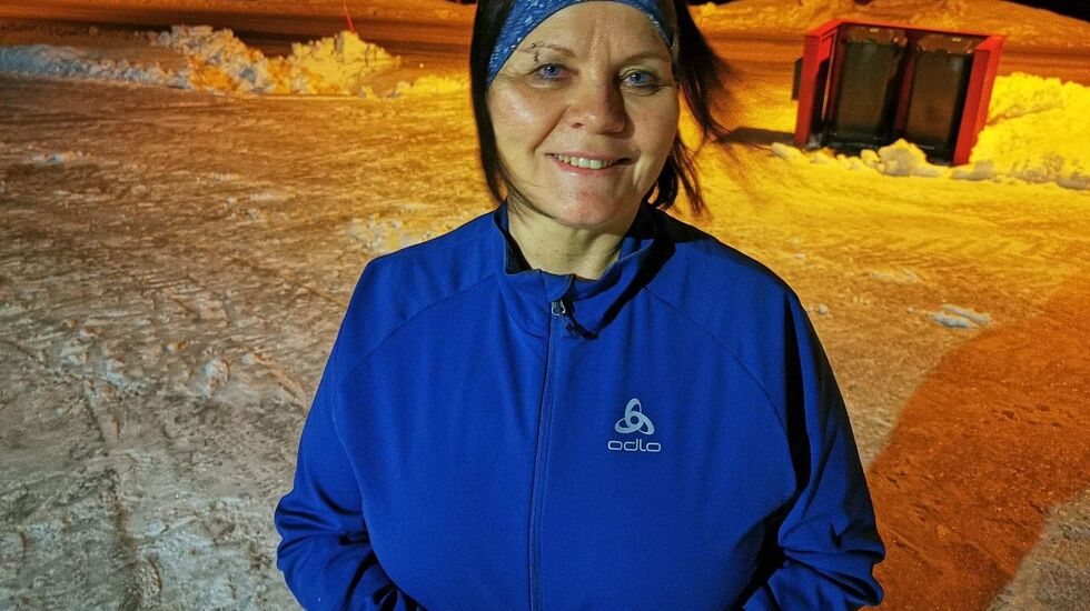 I dag spring Jorun Dorthea fire gong i veka, og kiloane peker heile tida nedover. (Foto: Hilde Gamst Olsen)