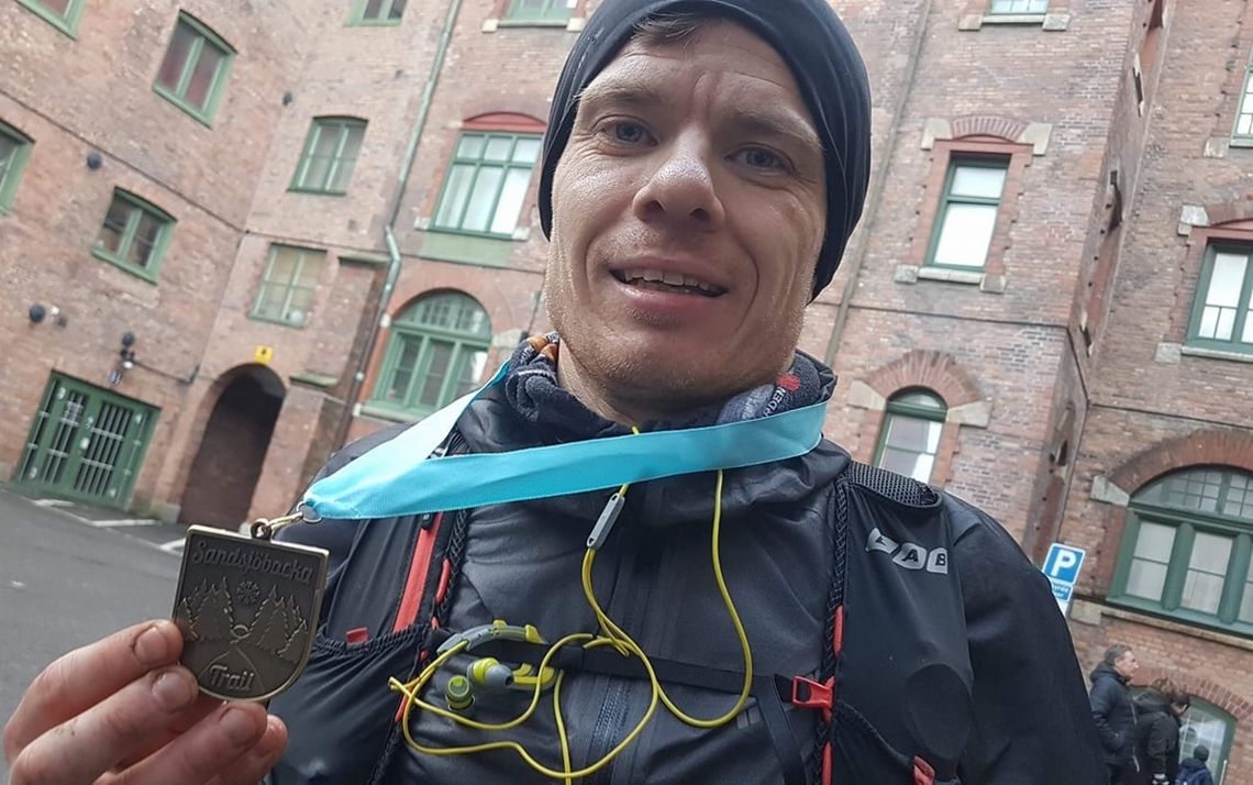 Stig Helge Westerheim vant Sandsjöbacka Trail 100 miles - 161 km - med klar margin. (Arrangørfoto)