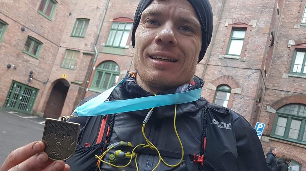 Stig Helge Westerheim vant Sandsjöbacka Trail 100 miles - 161 km - med klar margin. (Arrangørfoto)