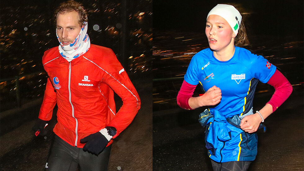 Thorbjørn Ludvigsen og Thea Knutsen var de som løp aller raskest fra Fjellveien til Fløyen