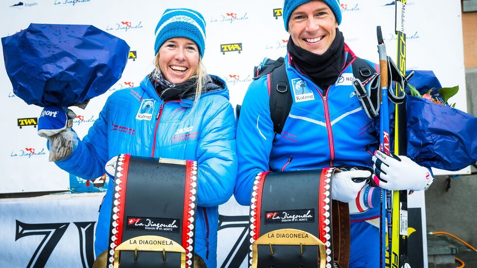 Dobbelt norsk, dobbelt Team Koteng, ved Astrid Øyre Slind og Chris André Jespersen i La Diagonela. (Foto: Visma Ski Classics)