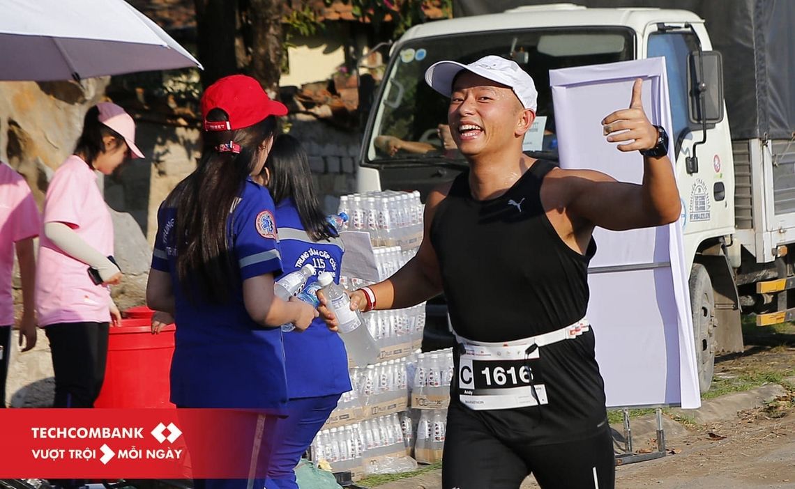 Andy Thiem i reisens andre maratonløp, Ho Chi Minh maraton. (Privat foto)