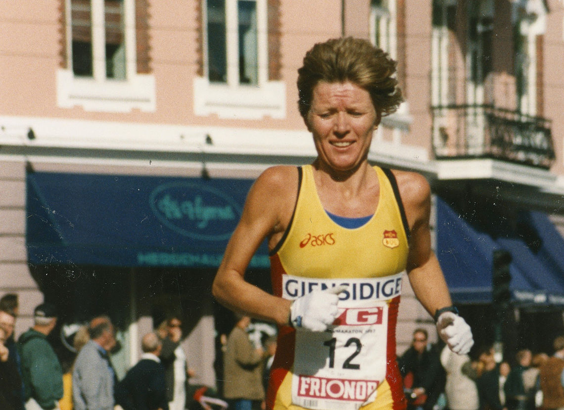 Ingrid Kristiansens 2.21.06 på maraton stod som verdensrekord i 13 år, og som norgesrekord fyller den snart 35 år. (Foto: Bjørn Johannessen)