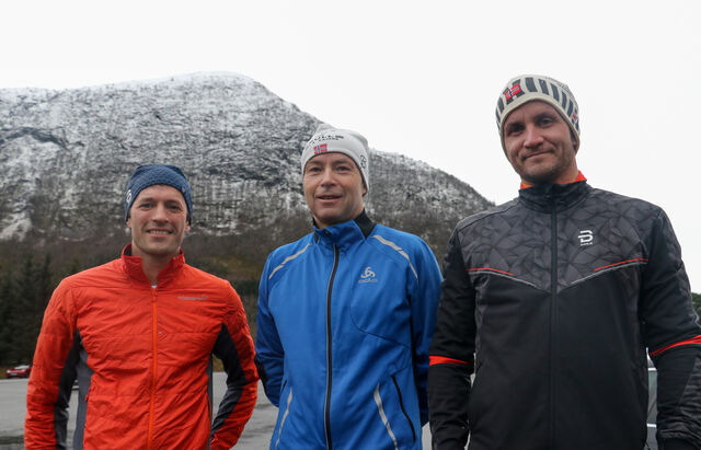 Topp 3. Fra venstre Hallvard Bergmann, Hovdebygda, Bjørn Ole Vassbotn, VTI og Sverre Hoggen, VTI. Foto: Martin Hauge-Nilsen