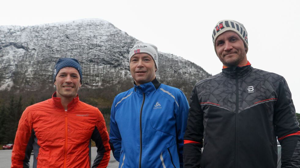 Topp 3. Fra venstre Hallvard Bergmann, Hovdebygda, Bjørn Ole Vassbotn, VTI og Sverre Hoggen, VTI. Foto: Martin Hauge-Nilsen 