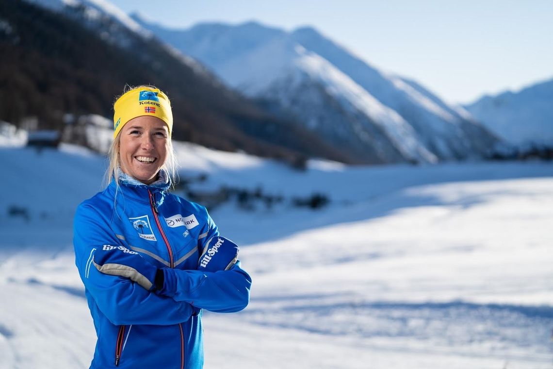 Fornøyd: Astrid Øyre Slind kan være fornøyd med sesongen så langt. Målet er å beholde den gule ledertrøya. (Foto: Lukas Pilz)