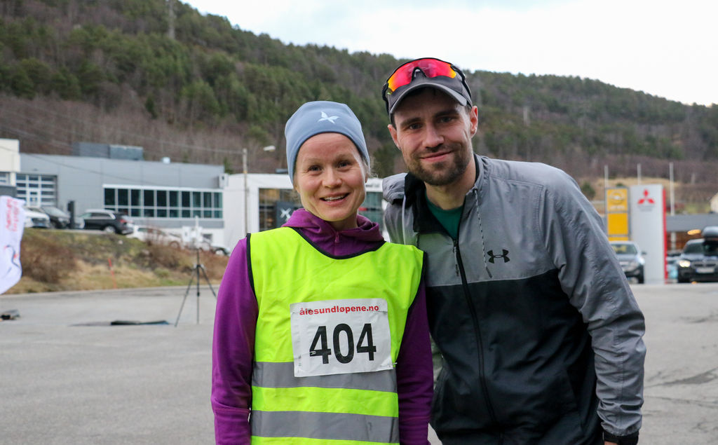 De to beste på 10 km, Nina Alvestad og Aron Dyb. Foto: Martin Hauge-Nilsen