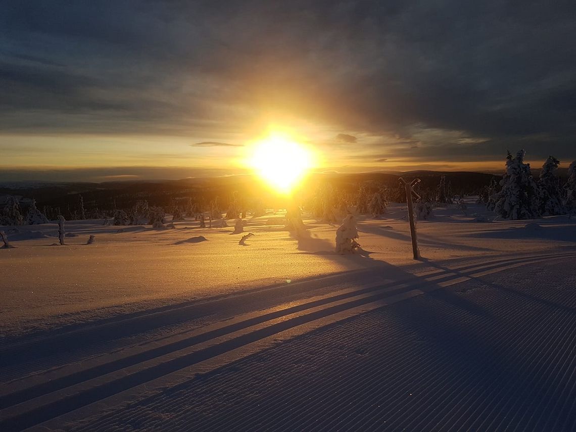 Stemningsbilde tirsdag morgen fra det andre rennet i langdistansecupen, Trysil Skimaraton på Østby, kommende lørdag 15. februar. (Foto fra Trysil Skimaratons facebookside)