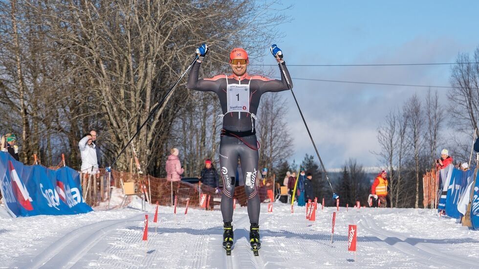 Trysil Skimaraton var nr. 1 blant Hedmarks kondisarrangement målt i aktive deltakere både i 2018 og 2019. Her fra årets renn der Andreas Nygaard paraderte inn til seier. (Foto: Jonas Sjøgren)