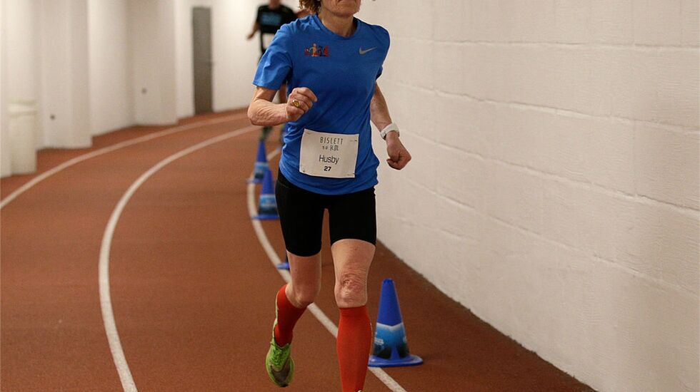 Kristin Husby var beste kvinne på Bislett 50 KM i henhold til veterantabellene. (Foto: Per Inge Østmoen)