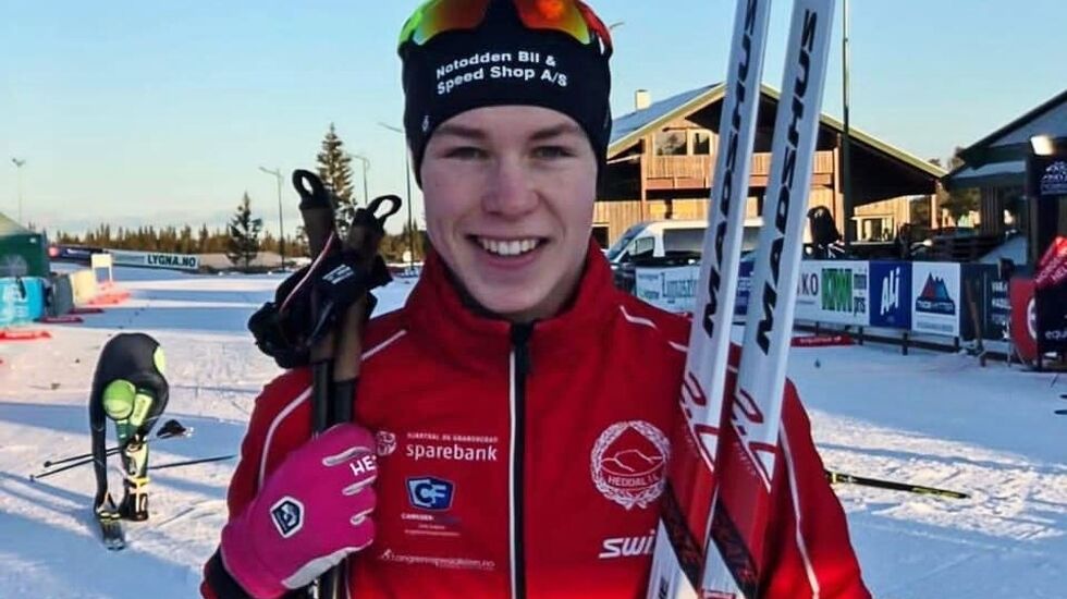 Vebjørn Hovdejord fra Heddal IL var førstemann i mål i den 70. utgaven av Gaustaløpet. (Arrangørfoto)