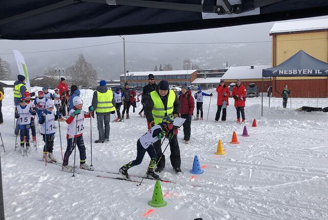 Start for de yngste i Beiasprinten. (Foto: arrangøren)