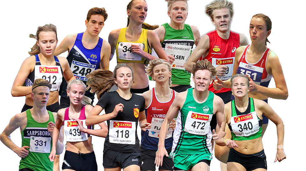 Kondis tippet at mange av disse ville bli ungdomsmester: Øverst: Sigrid Bjørnsdatter Wahlberg, Phillip Morken, Grethe Tyldum, Benjamin Olsen, Tobias Grønstad, Sigrid Alvik. Nederst: Sindre Fredriksen, Leona Andersen Vedvik, Ingeborg Østgård, Halvard Grape Fladby, Ole Jakob Høsteland Solbu, Maiken Homlung Prøitz. (Fasit: kun 3 av disse ble IKKE UM-mester, hvorav 2 av disse fikk sølvmedalje). (Fotomontasje: Arne Dag Myking)