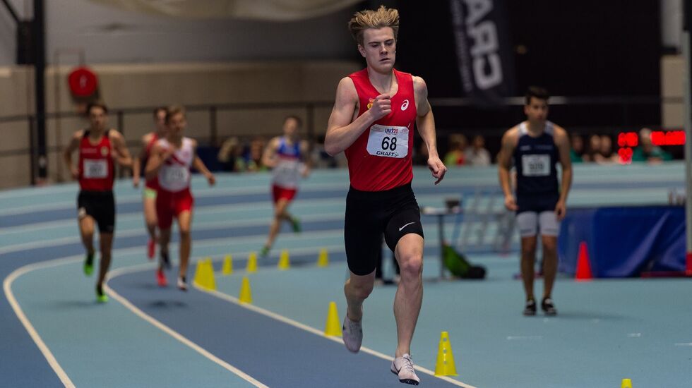 18-åringen Tobias Grønstad deltok i sitt første seiormesterskap da han stilte til start på 800 m i innendørs-EM. (Arkivfoto: Arne Dag Myking)