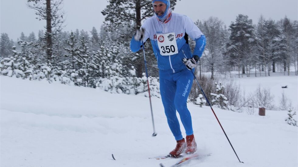 Jan Kristian Haugnæss mot mål i Trysil-Knut-rennet i 2019.