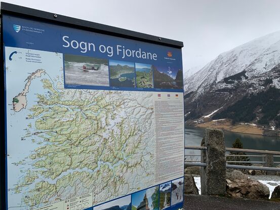 Kart over Sogn og Fjordane