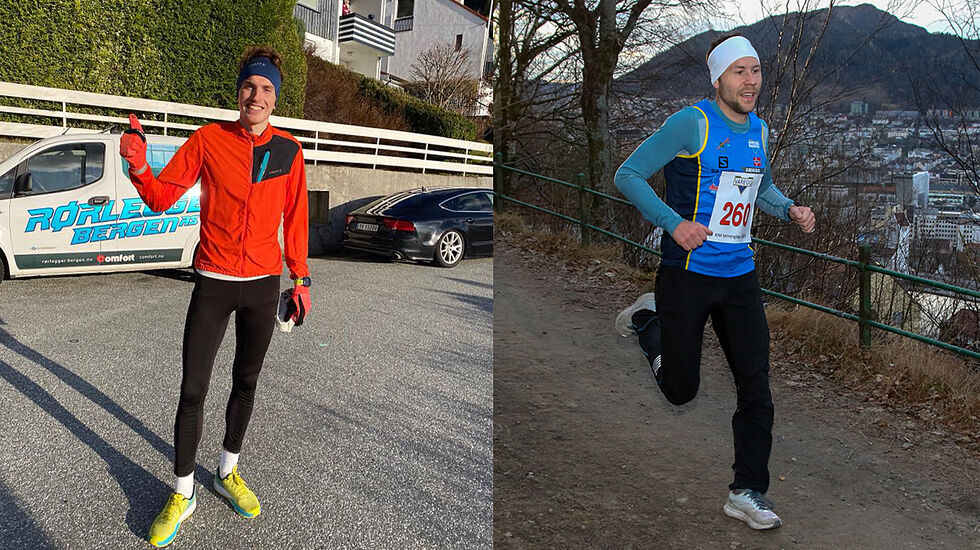Marius Vedvik gikk til slutt seirende ut av duellen med Stian Angermund-Vik i Mulismilen Solo. (Foto av Marius: arrangøren. Foto av Stian er fra Andersens Adventsløp)