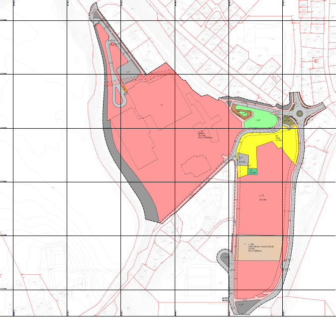 Plankart for ny Gimse barneskole
