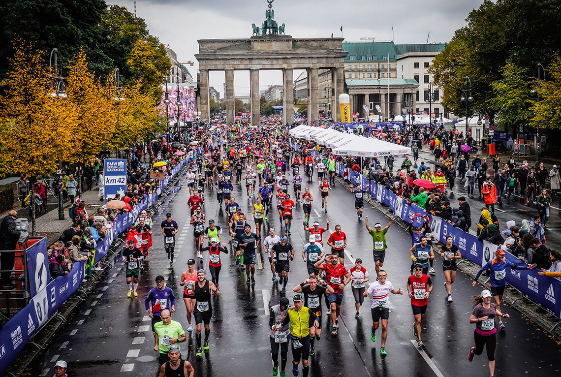 Det er for øyeblikket usikkert om Berlin Marathon blir avlyst eller utsatt, men det blir i alle fall ikke gjennomført som opprinnelig planlagt. (Foto: SCC EVENTS / Sportograf)