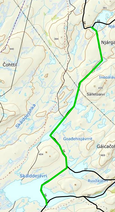 Åpning av skuterløype 4 fra Soulojavri til skaiddejavri