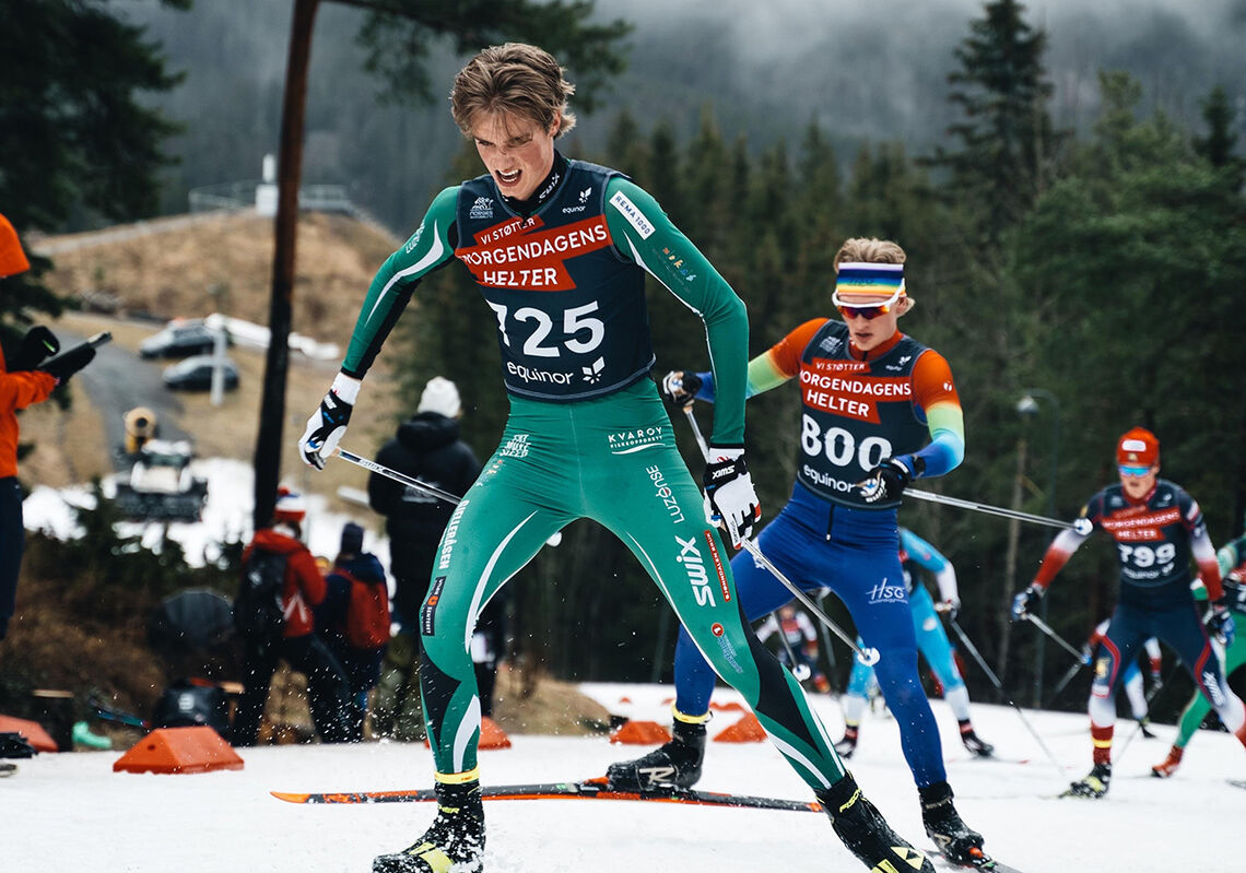 I Holmenkollen: Lars Agnar Hjelmeset gikk inn til tredjeplass på 22,5 km skøyting under norgescupen i vinter. (Foto: Johannes Wiken)
