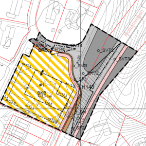 Utsnitt for planområde Bergljots veg 2