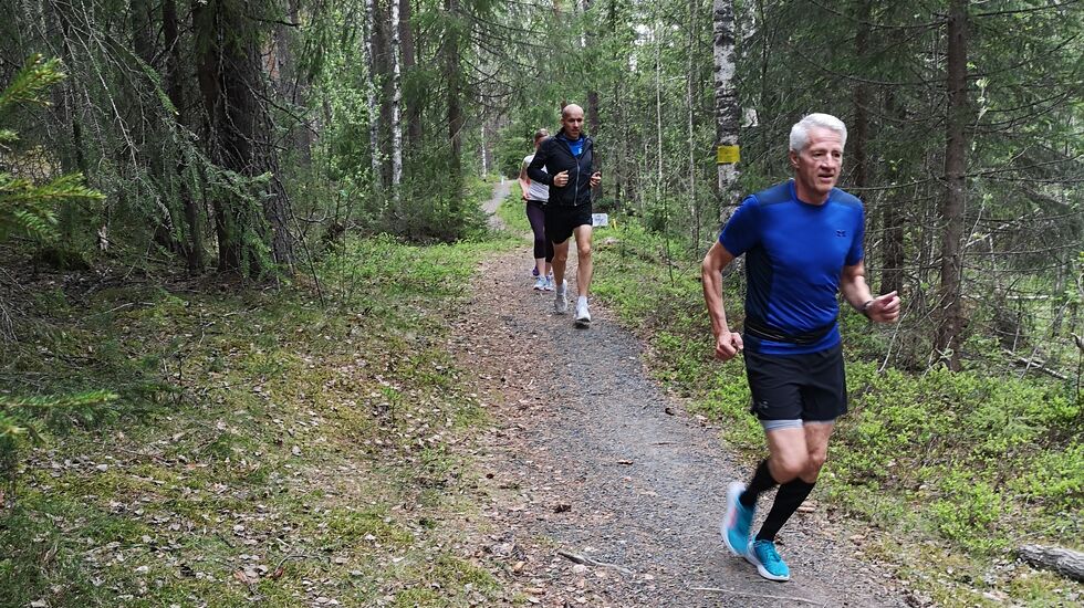 Ukas cupløp gikk på de samme stiene som blir brukt til oppvarming før Kondistreninga på banen på Terningmoen hver torsdag kl 18.