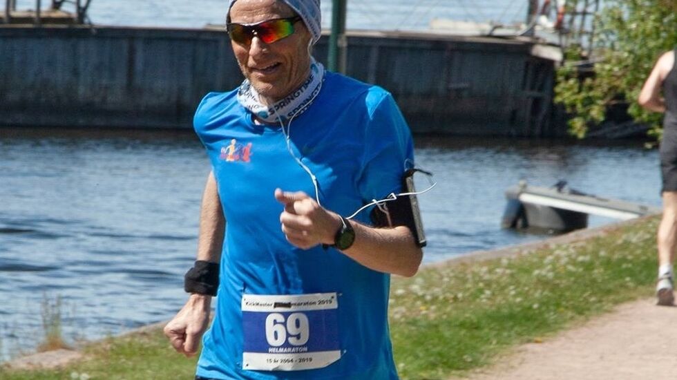 Nils Hjelle var klart raskest både på maraton (passering) og ultra da KickMaster Ultramaton ble arrangert i Drammen i pinsen. (Foto: Marit Ryland)