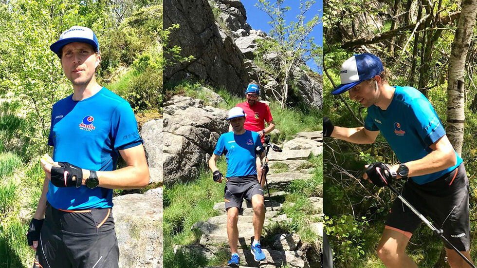 Bilder fra rekordforsøket mens det var sol og lyst. (Foto: Kjell Karstensen)