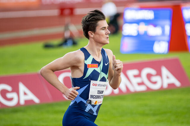Jakob Ingebrigtsen er nå oppe på niendeplass gjennom alle tider på verdensstatistikken på 3000 m. (Arkivfoto: Sylvain Cavatz)