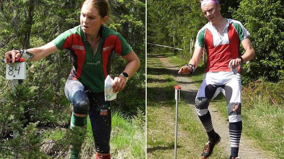 Vinnere i eldste klasser: Birgit Dorthea Kleppa Madslien, og Lillehammer OK og Eskil Frøisland, Vang OL. (Foto: Stein Arne Negård)
