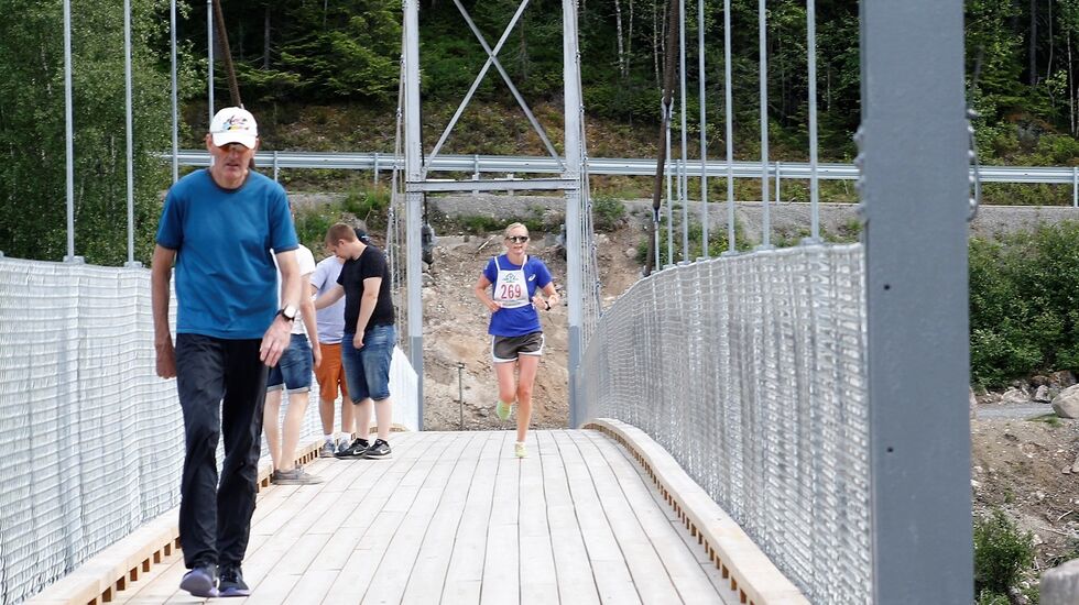 Mina Nerhagen mot mål som vinner av 2018-utgaven av Strandvoldrunden.